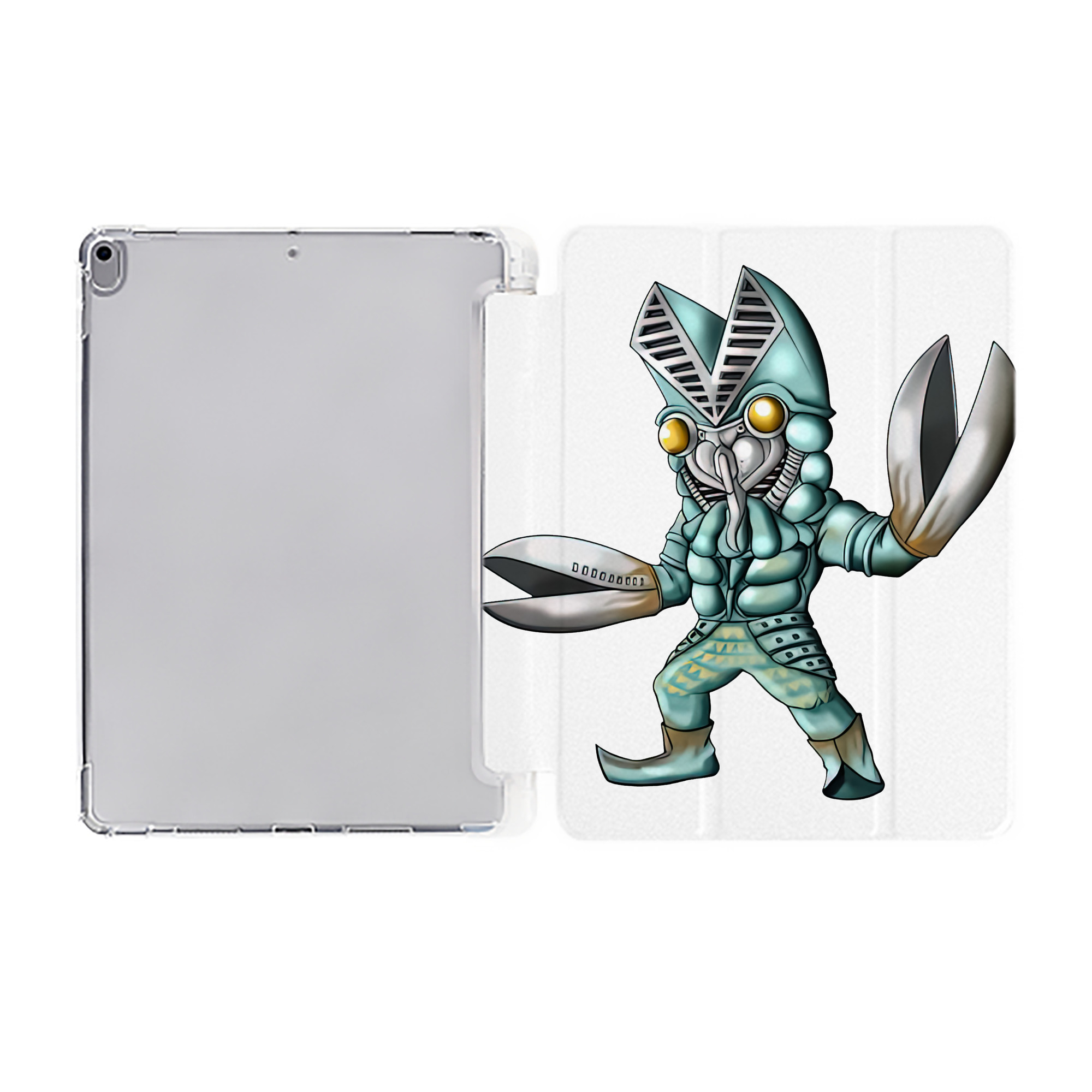 （画像用） ウルトラマン Ultraman IPad ケース ペン収納付き 三つ折りスタンド PUレザー×シリコン 対応機種9.5/10.5/10.9インチ
